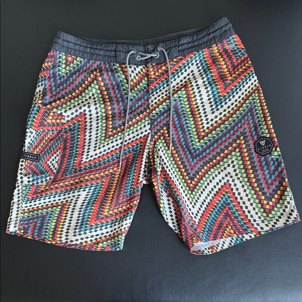 VISSLA Multicolor Zigzag Board Shorts